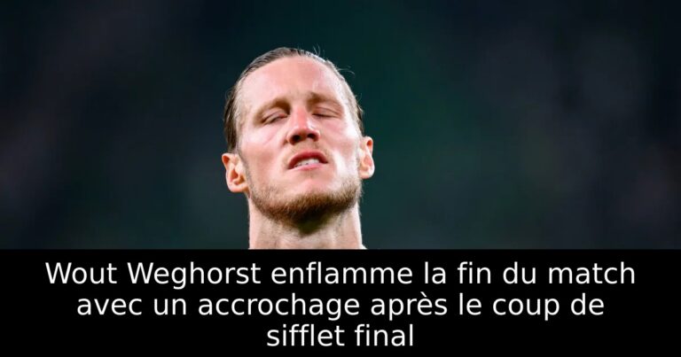 Wout Weghorst enflamme la fin du match avec un accrochage après le coup de sifflet final