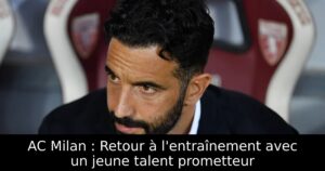 AC Milan : Retour à l&rsquo;entraînement avec un jeune talent prometteur