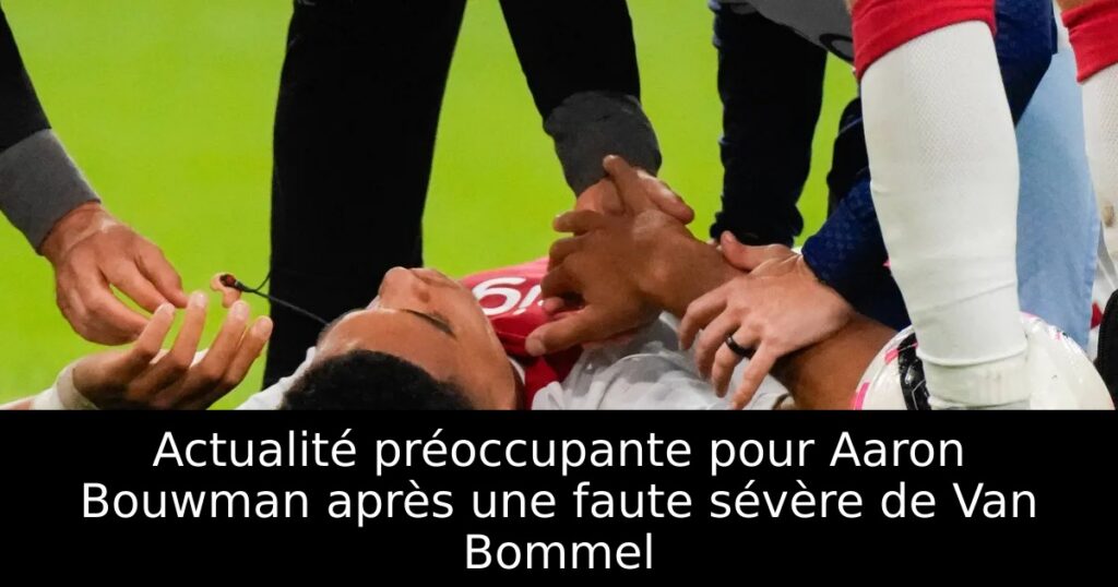 Actualité préoccupante pour Aaron Bouwman après une faute sévère de Van Bommel