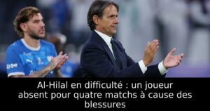 Al-Hilal en difficulté : un joueur absent pour quatre matchs à cause des blessures