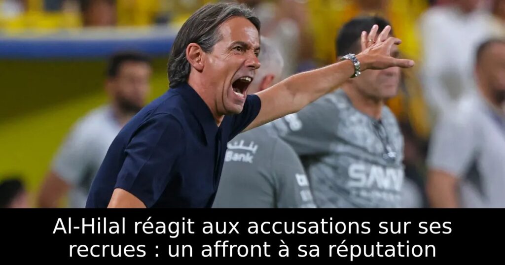 Al-Hilal réagit aux accusations sur ses recrues : un affront à sa réputation