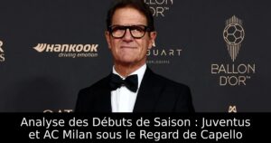 Analyse des Débuts de Saison : Juventus et AC Milan sous le Regard de Capello