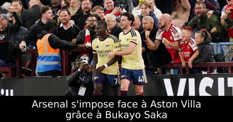 Arsenal s'impose face à Aston Villa grâce à Bukayo Saka
