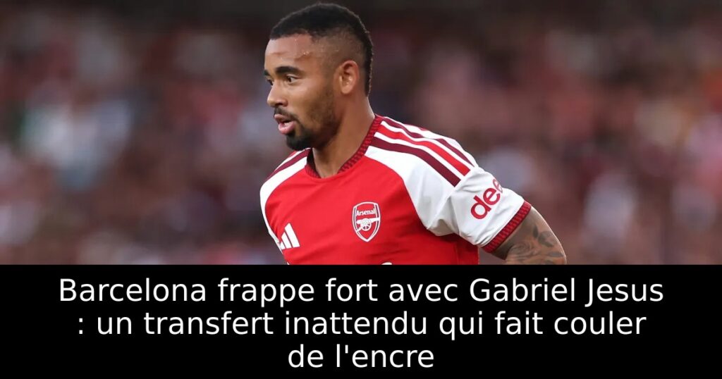 Barcelona frappe fort avec Gabriel Jesus : un transfert inattendu qui fait couler de l&rsquo;encre