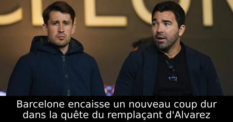Barcelone encaisse un nouveau coup dur dans la quête du remplaçant d'Alvarez