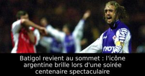 Batigol revient au sommet : l&rsquo;icône argentine brille lors d&rsquo;une soirée centenaire spectaculaire