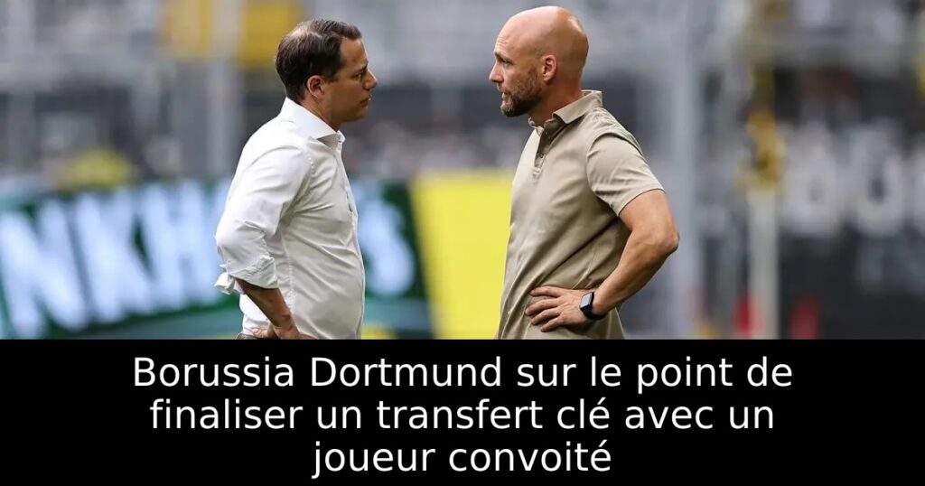 Borussia Dortmund sur le point de finaliser un transfert clé avec un joueur convoité