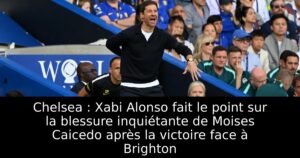Chelsea : Xabi Alonso fait le point sur la blessure inquiétante de Moises Caicedo après la victoire face à Brighton