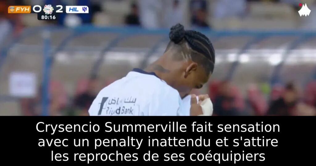Crysencio Summerville fait sensation avec un penalty inattendu et s&rsquo;attire les reproches de ses coéquipiers