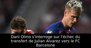 Dani Olmo s&rsquo;interroge sur l&rsquo;échec du transfert de Julian Alvarez vers le FC Barcelone