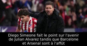 Diego Simeone fait le point sur l&rsquo;avenir de Julian Alvarez tandis que Barcelone et Arsenal sont à l&rsquo;affût
