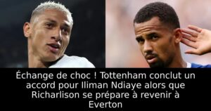 Échange de choc ! Tottenham conclut un accord pour Iliman Ndiaye alors que Richarlison se prépare à revenir à Everton