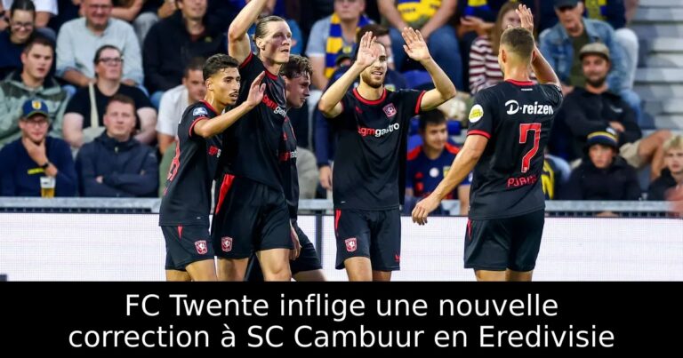 FC Twente inflige une nouvelle correction à SC Cambuur en Eredivisie