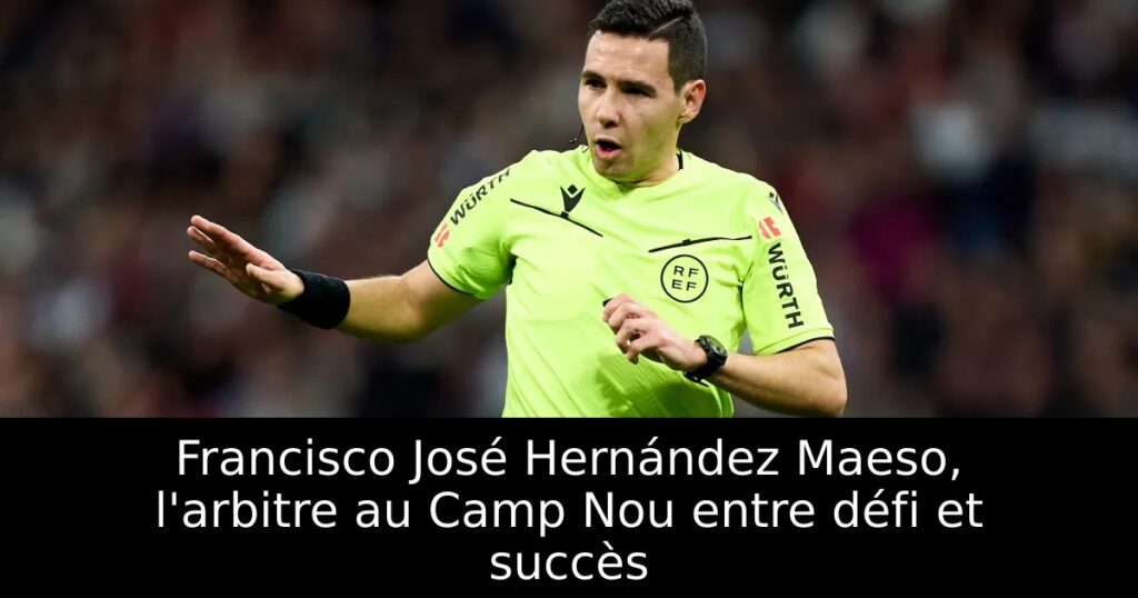 Francisco José Hernández Maeso, l&rsquo;arbitre au Camp Nou entre défi et succès