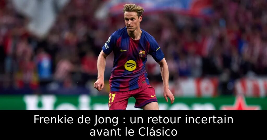Frenkie de Jong : un retour incertain avant le Clásico
