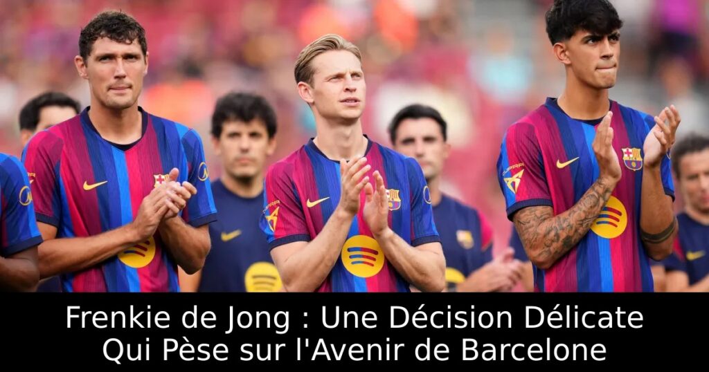 Frenkie de Jong : Une Décision Délicate Qui Pèse sur l&rsquo;Avenir de Barcelone