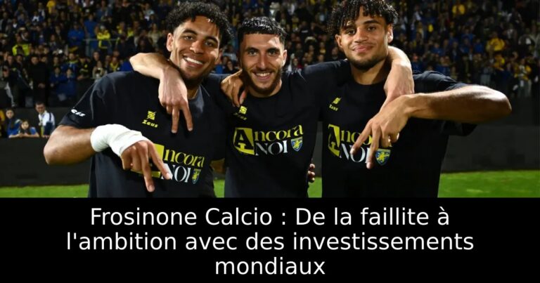 Frosinone Calcio : De la faillite à l'ambition avec des investissements mondiaux