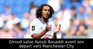 Giroud salue Ayoub Bouaddi avant son départ vers Manchester City