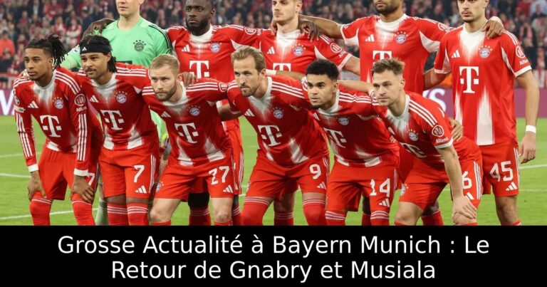 Grosse Actualité à Bayern Munich : Le Retour de Gnabry et Musiala