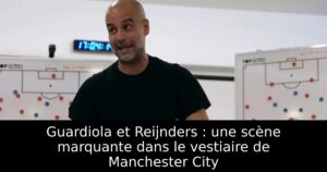 Guardiola et Reijnders : une scène marquante dans le vestiaire de Manchester City