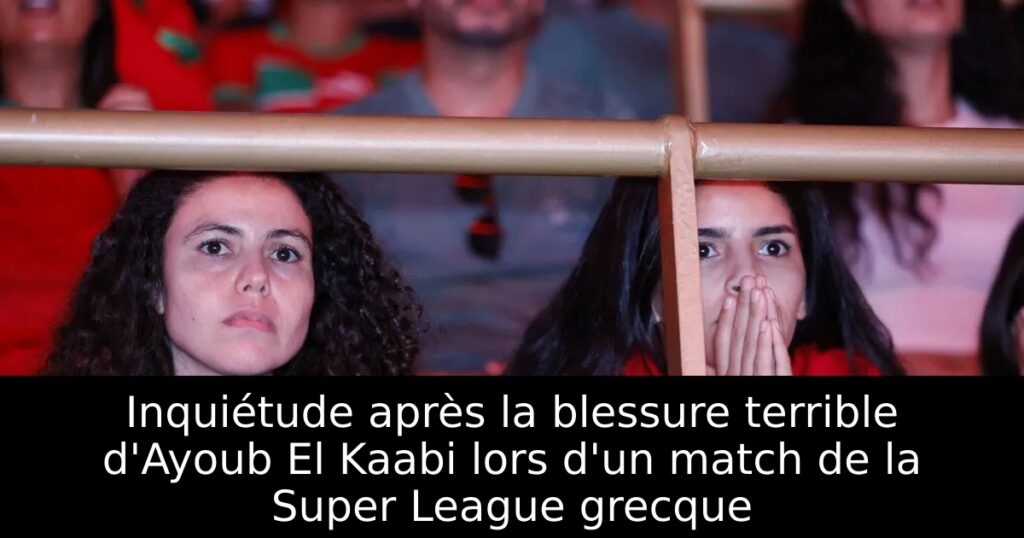 Inquiétude après la blessure terrible d&rsquo;Ayoub El Kaabi lors d&rsquo;un match de la Super League grecque