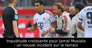 Inquiétude croissante pour Jamal Musiala : un nouvel incident sur le terrain