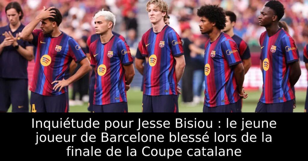 Inquiétude pour Jesse Bisiou : le jeune joueur de Barcelone blessé lors de la finale de la Coupe catalane