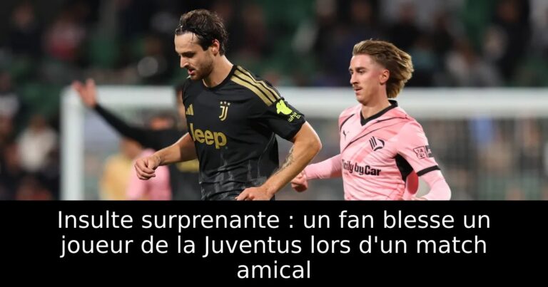 Insulte surprenante : un fan blesse un joueur de la Juventus lors d'un match amical