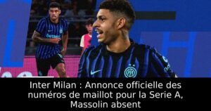 Inter Milan : Annonce officielle des numéros de maillot pour la Serie A, Massolin absent