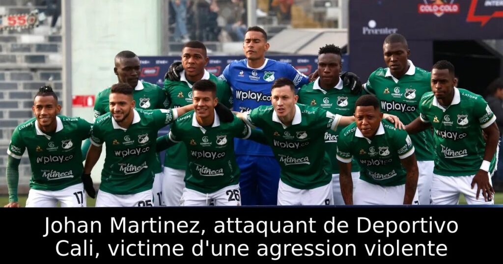 Johan Martinez, attaquant de Deportivo Cali, victime d&rsquo;une agression violente