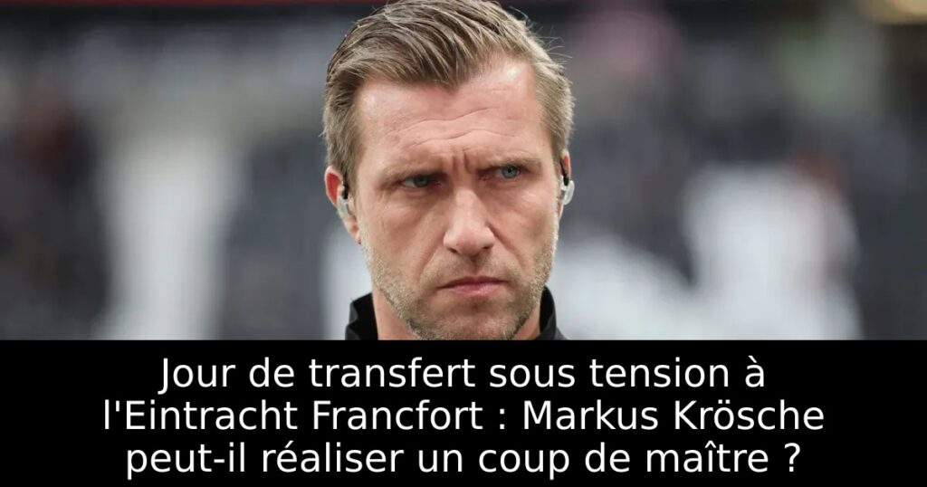 Jour de transfert sous tension à l&rsquo;Eintracht Francfort : Markus Krösche peut-il réaliser un coup de maître ?