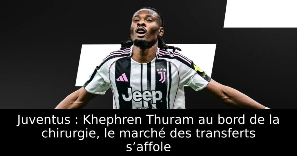 Juventus : Khephren Thuram au bord de la chirurgie, le marché des transferts s’affole