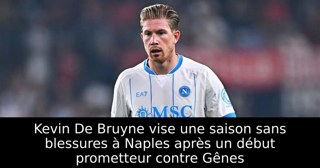 Kevin De Bruyne vise une saison sans blessures à Naples après un début prometteur contre Gênes