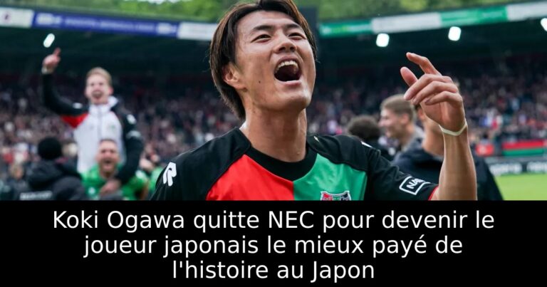 Koki Ogawa quitte NEC pour devenir le joueur japonais le mieux payé de l'histoire au Japon