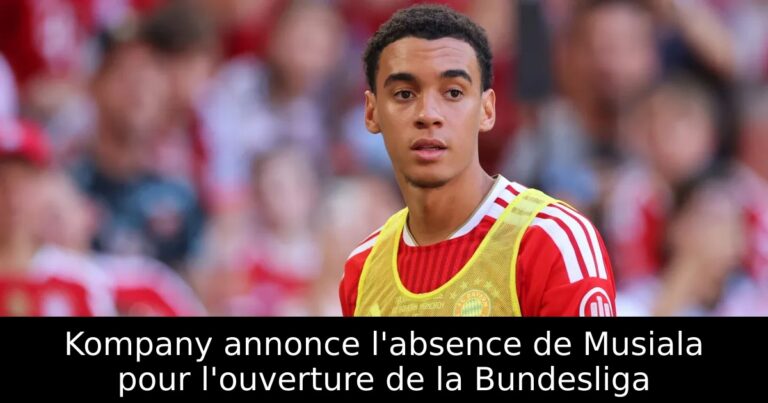 Kompany annonce l'absence de Musiala pour l'ouverture de la Bundesliga