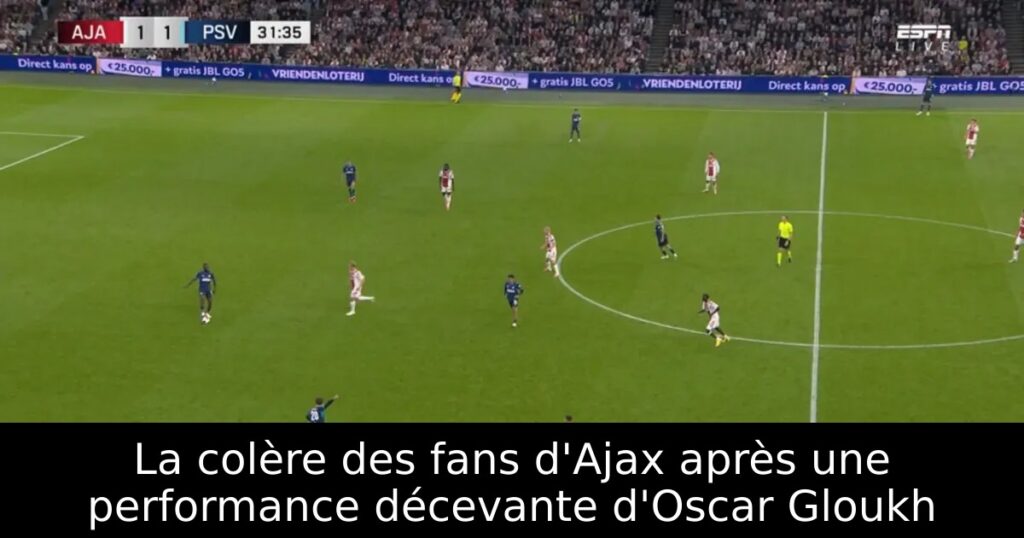 La colère des fans d&rsquo;Ajax après une performance décevante d&rsquo;Oscar Gloukh