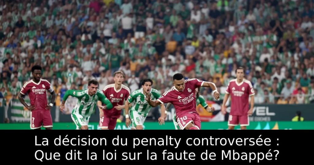 La décision du penalty controversée : Que dit la loi sur la faute de Mbappé?