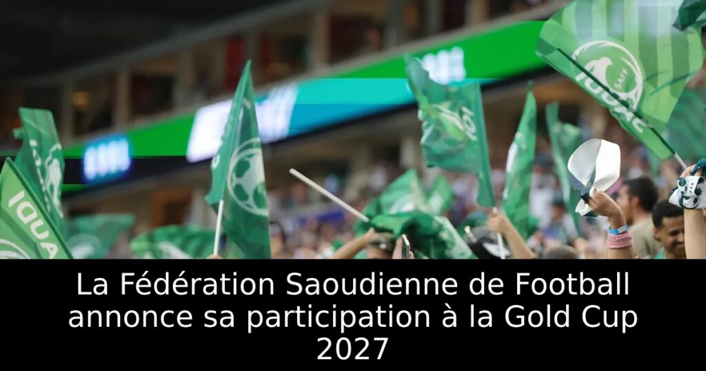 La Fédération Saoudienne de Football annonce sa participation à la Gold Cup 2027