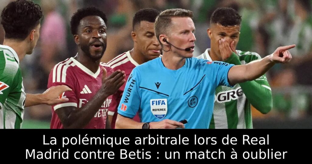 La polémique arbitrale lors de Real Madrid contre Betis : un match à oublier