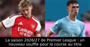 La saison 2026/27 de Premier League : un nouveau souffle pour la course au titre