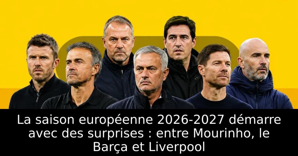 La saison européenne 2026-2027 démarre avec des surprises : entre Mourinho, le Barça et Liverpool