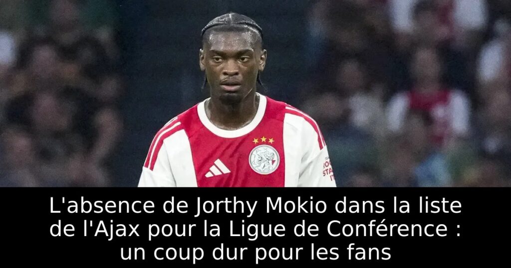 L&rsquo;absence de Jorthy Mokio dans la liste de l&rsquo;Ajax pour la Ligue de Conférence : un coup dur pour les fans