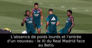 L&rsquo;absence de poids lourds et l&rsquo;entrée d&rsquo;un nouveau : le XI du Real Madrid face au Betis