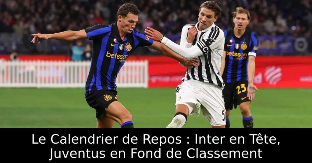 Le Calendrier de Repos : Inter en Tête, Juventus en Fond de Classement