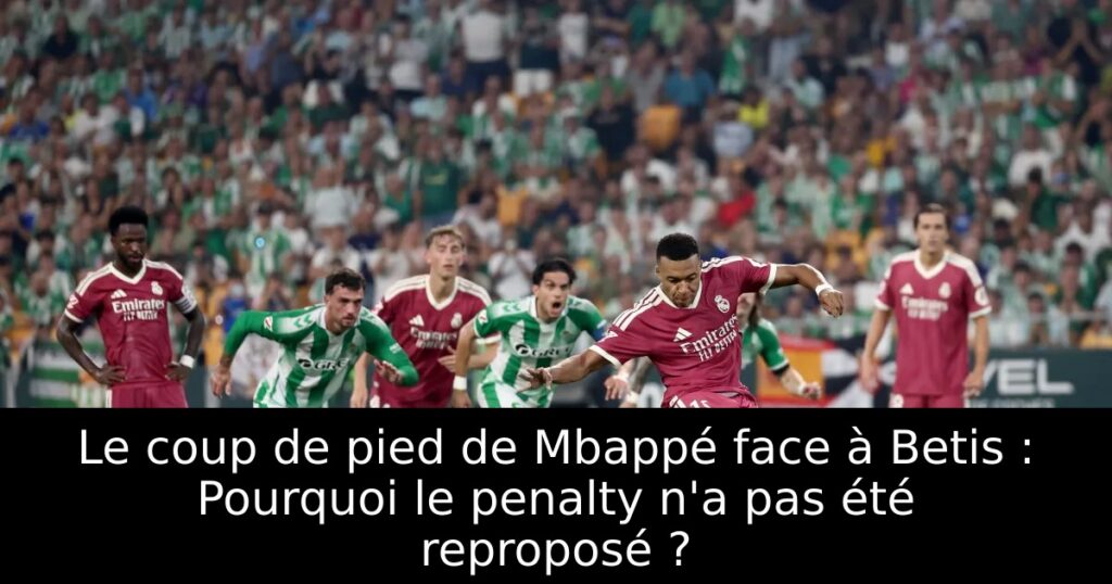 Le coup de pied de Mbappé face à Betis : Pourquoi le penalty n&rsquo;a pas été reproposé ?