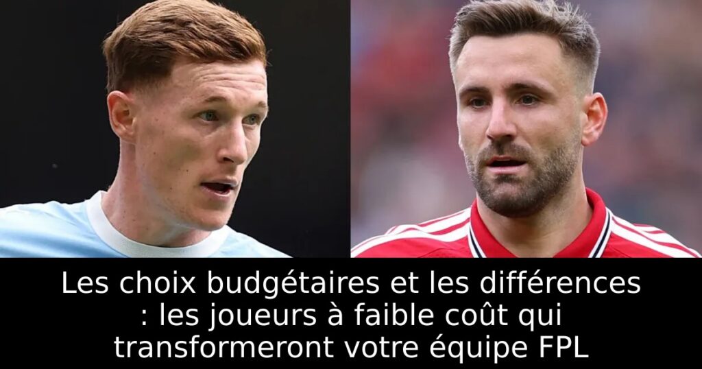 Les choix budgétaires et les différences : les joueurs à faible coût qui transformeront votre équipe FPL