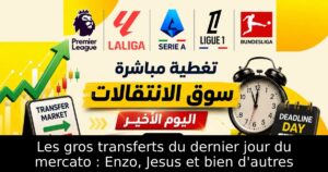 Les gros transferts du dernier jour du mercato : Enzo, Jesus et bien d&rsquo;autres