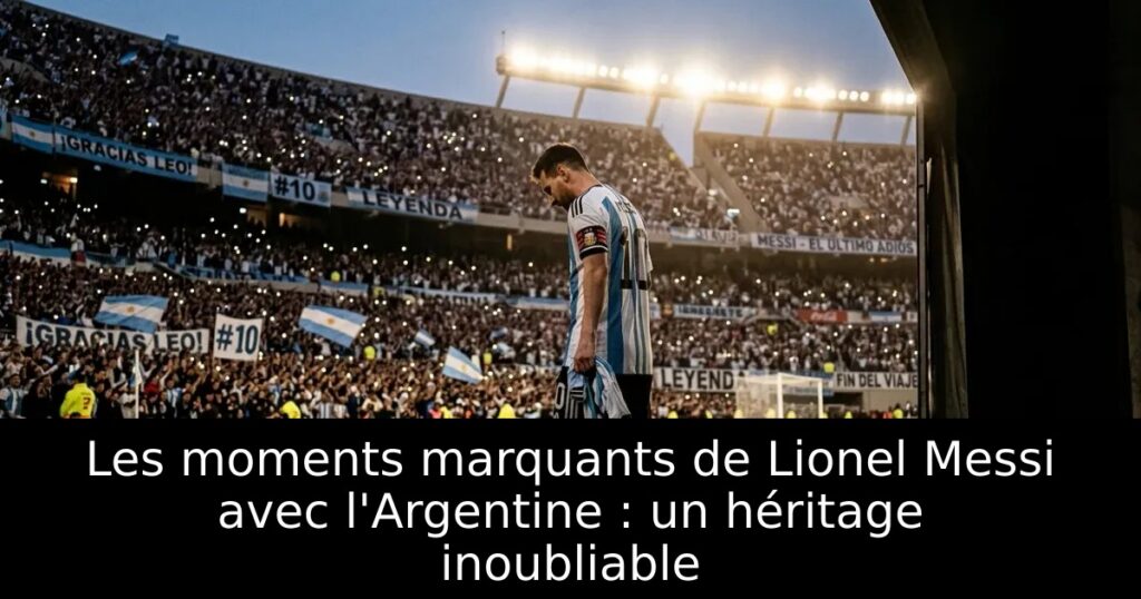 Les moments marquants de Lionel Messi avec l&rsquo;Argentine : un héritage inoubliable