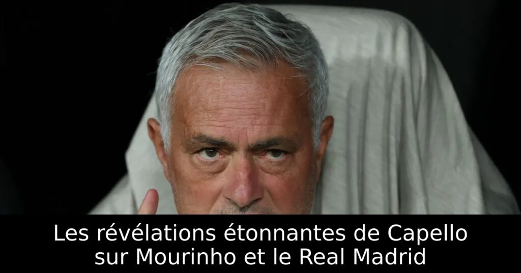 Les révélations étonnantes de Capello sur Mourinho et le Real Madrid