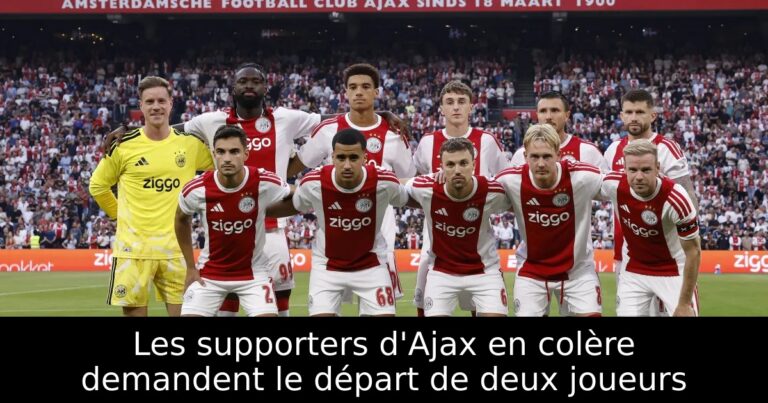 Les supporters d'Ajax en colère demandent le départ de deux joueurs